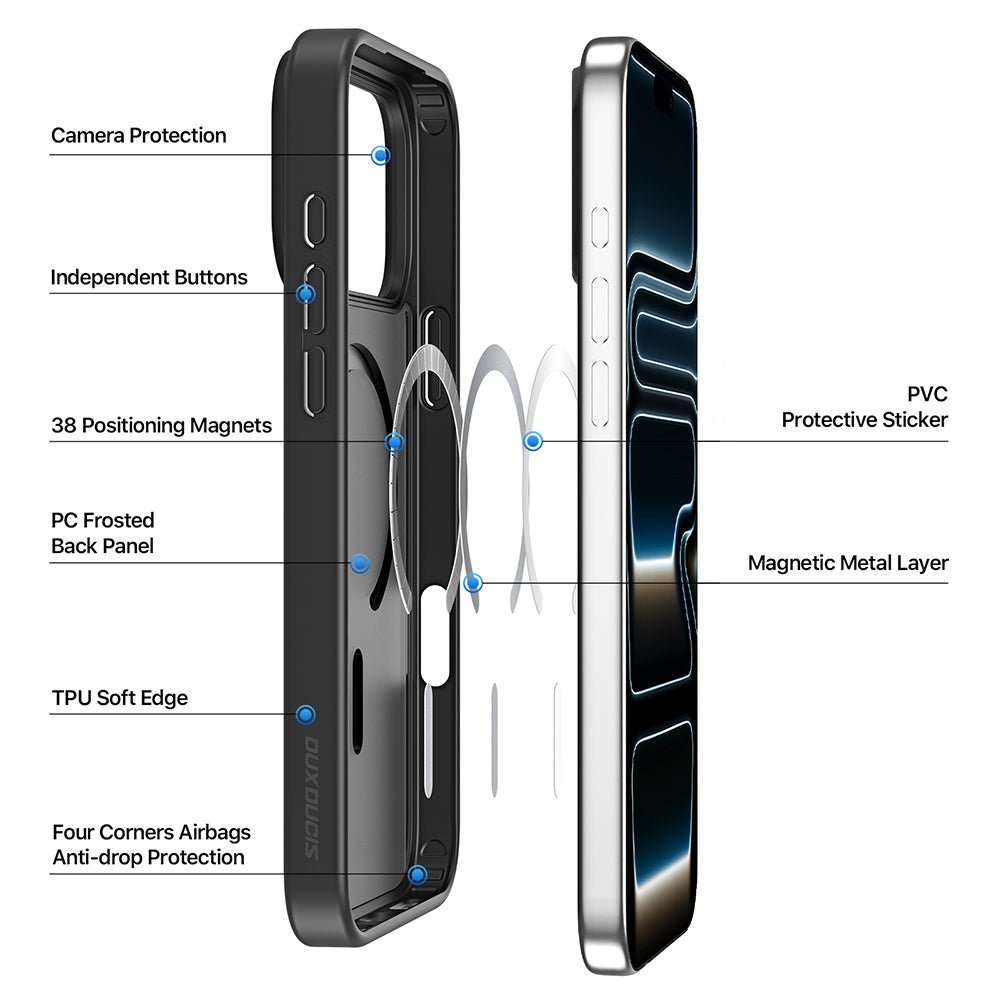 Dux Ducis iPhone 18 Pro Max / iPhone 17 Pro Max - Σκληρή Θήκη με Πλαίσιο Σιλικόνης MagSafe - Yind Series - Orange
