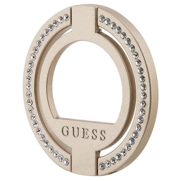 Guess MagSafe Rhinestone Ring Holder - Δαχτυλίδι Συγκράτησης Κινητού / Βάση Στήριξης - Gold - GUE002941 - 0