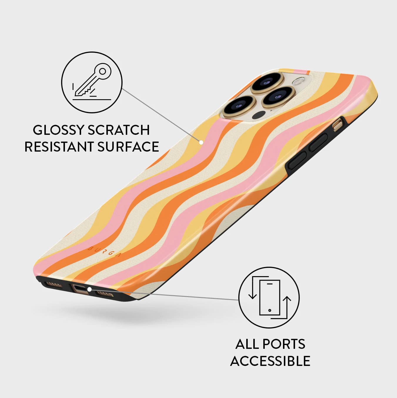 Burga iPhone 13 Pro Max Fashion Tough Σκληρή Θήκη - Flower Power
