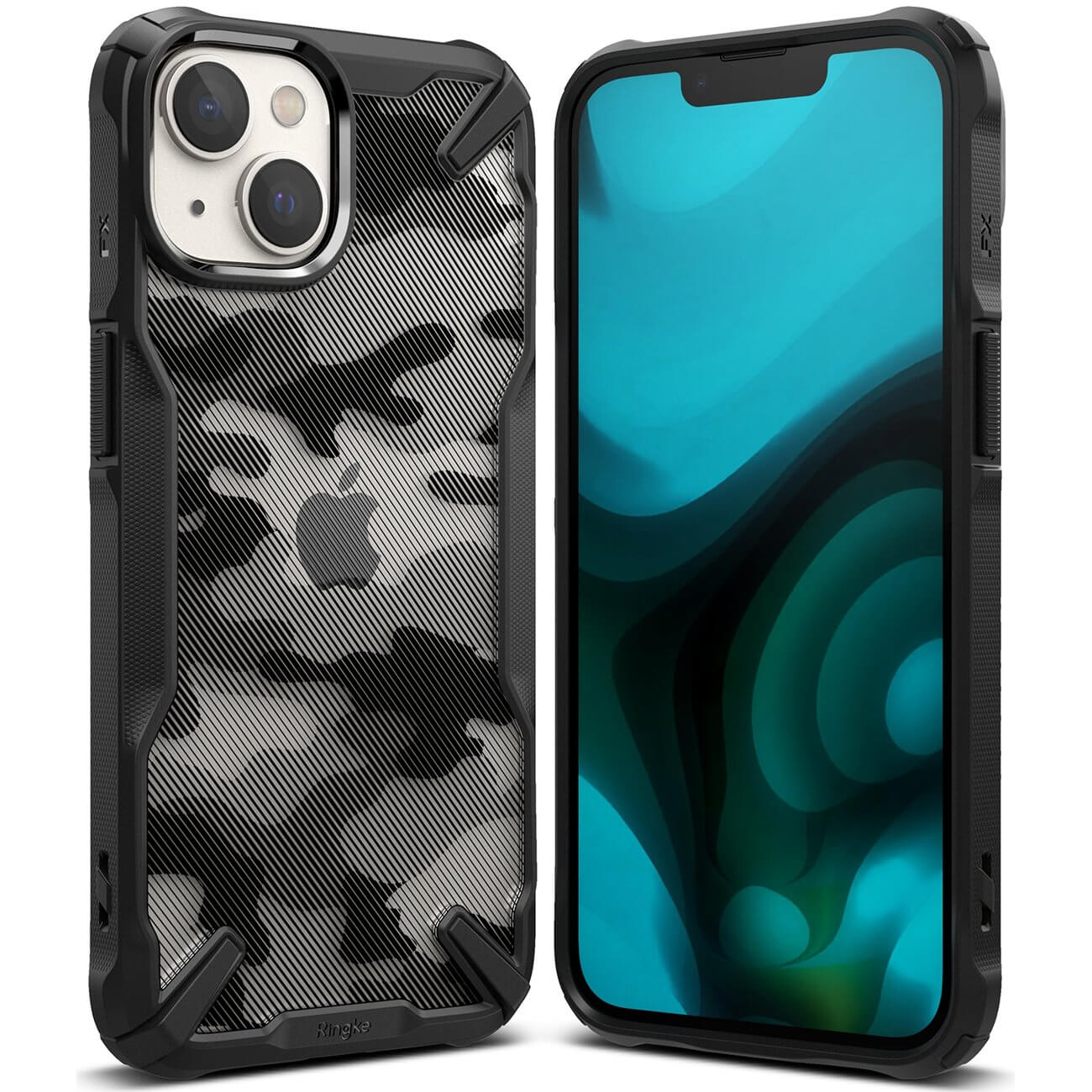 Ringke iPhone 14 Plus Fusion X Σκληρή Θήκη με Πλαίσιο Σιλικόνης - Black - Camo
