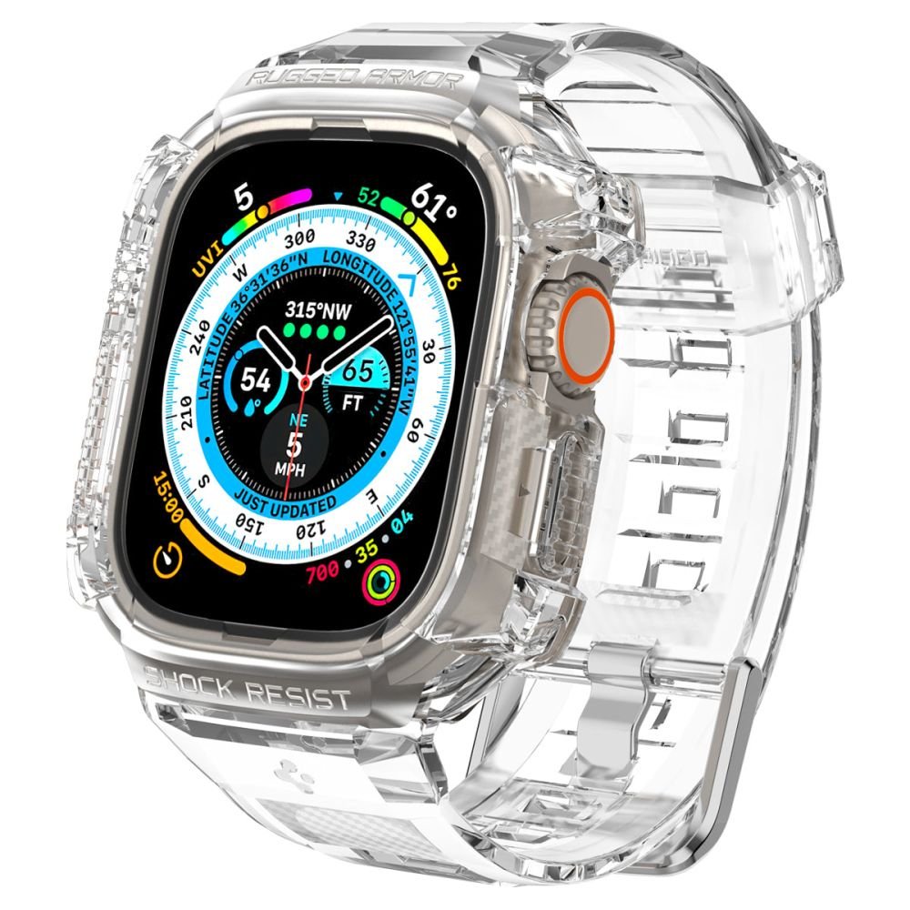 Spigen Λουράκι Apple Watch Ultra (1/2/3) - 49mm Rugged Armor Pro - Διάφανο