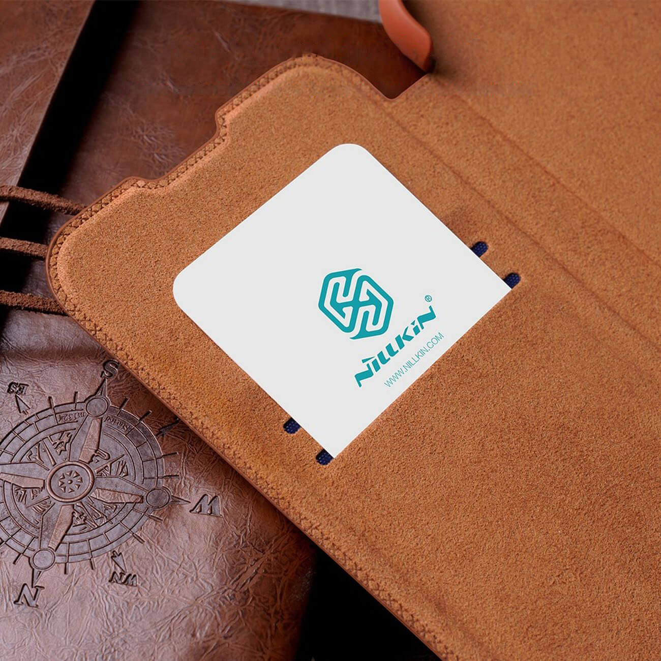 Nillkin iPhone 14 Pro Max Qin Pro Leather Θήκη Βιβλίο με Κάλυμμα για την Κάμερα - Brown