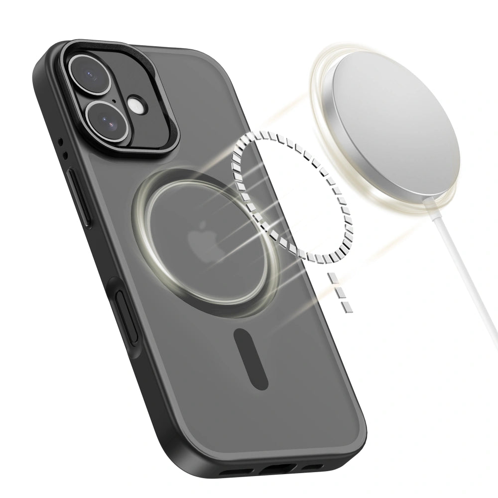 Tech - Protect iPhone 17 - Magstand MagSafe - Σκληρή Θήκη με Πλαίσιο Σιλικόνης και Stand - Matte Black / Ημιδιάφανη