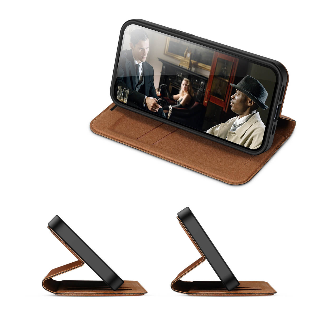 Dux Ducis iPhone 14 Pro Skin X2 Flip Stand Case Θήκη Βιβλίο - Brown
