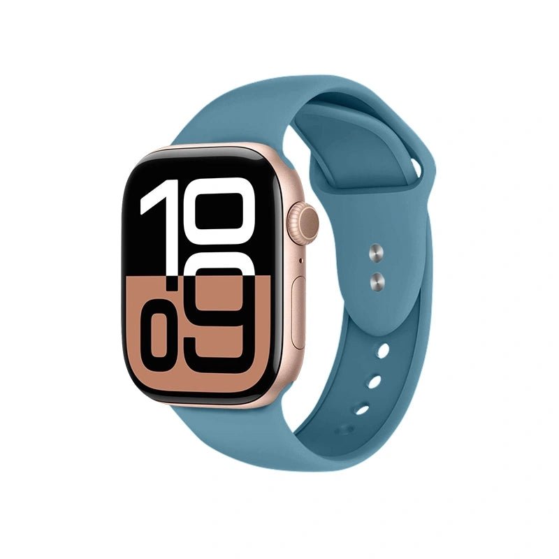 Crong Λουράκι Apple Watch 2/3/4/5/6/7/8/9/10/11 - SE (1/2/3) - 38/40/41/42mm Σιλικόνης - Liquid Strap - Marine