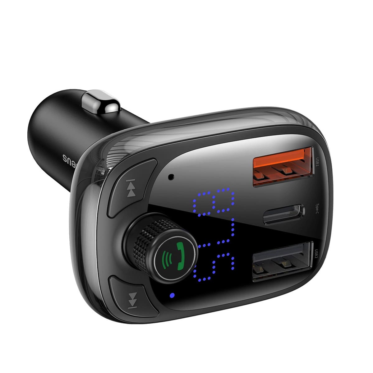 Baseus T Typed S - 13 Overseas Edition Car FM Transmitter για Αναπαραγωγή Μουσικής / Handsfree Κλήσεις / Φόρτιση Κινητών στο Αυτοκίνητο PD QC 3.0 - Black - CCMT000101