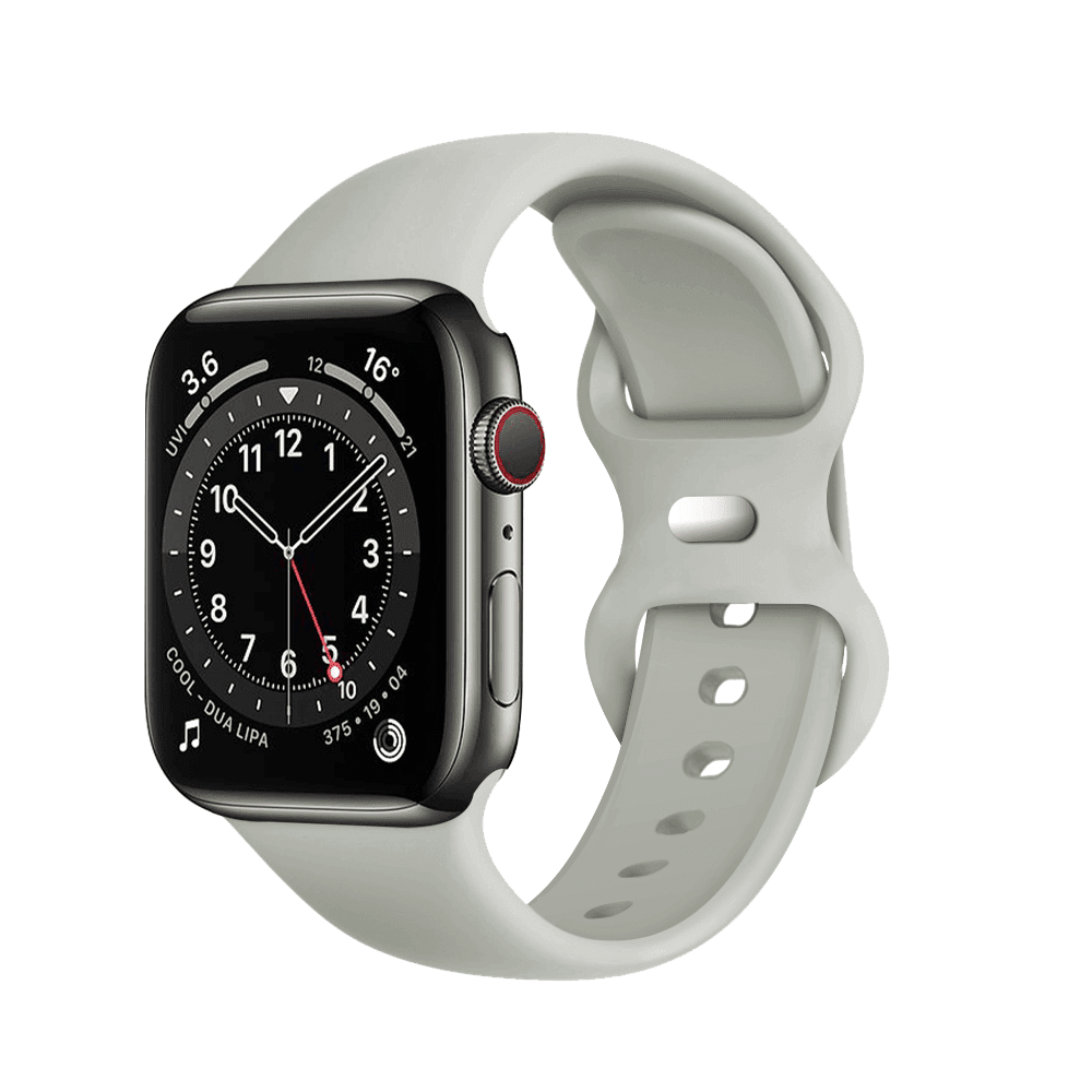 Techsuit W031 Λουράκι Apple Watch 2/3/4/5/6/7/8/9/10/11 - SE (1/2/3) - 38/40/41/42mm Watchband Λαστιχένιο - Grey