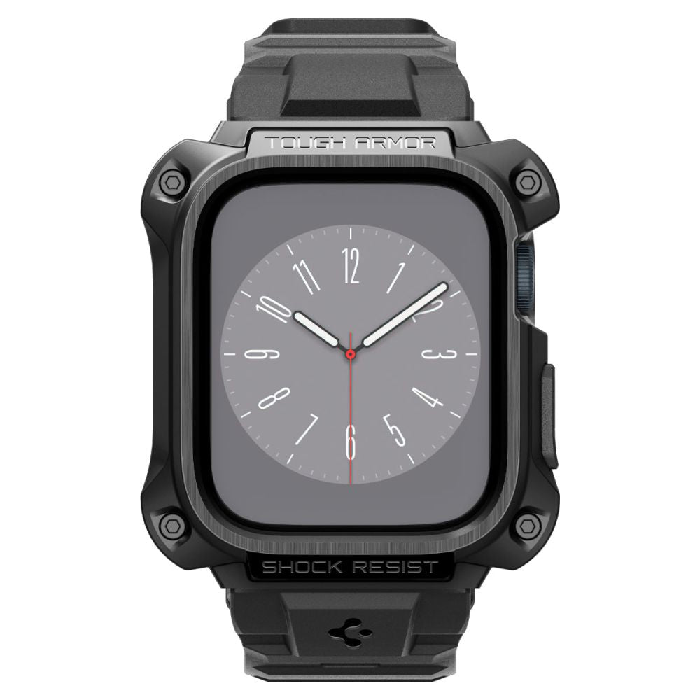 Spigen Λουράκι Apple Watch 7 / 8 45mm Tough Armor Pro με Θήκη Προστασίας - Metal Black