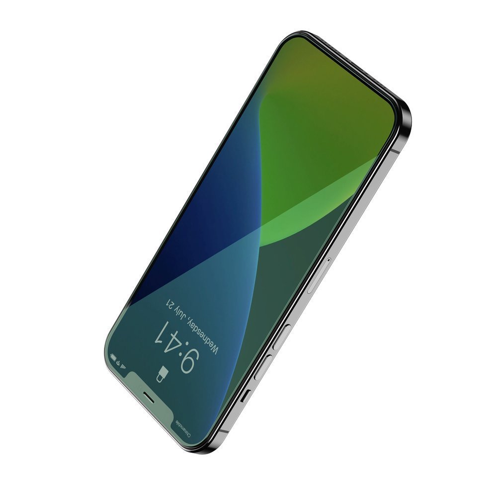 Baseus iPhone 12 Pro Max 0.15mm Eye Protection Full Screen Αντιχαρακτικό Γυαλί Οθόνης - 2 Τεμάχια - Green Light / Clear - SGAPIPH67N - LQ02