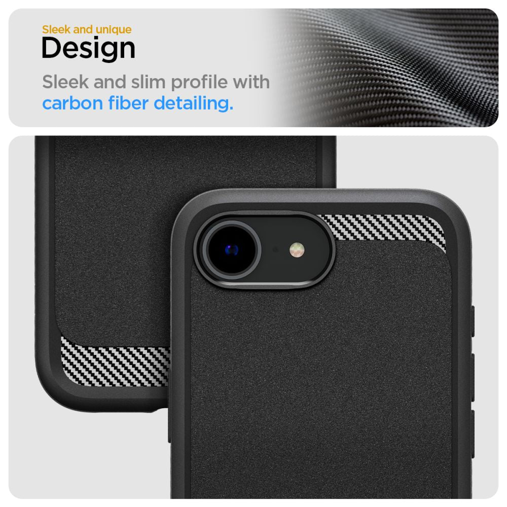 Spigen iPhone 16e Rugged Armor Mag Θήκη TPU με MagSafe - Matte Black