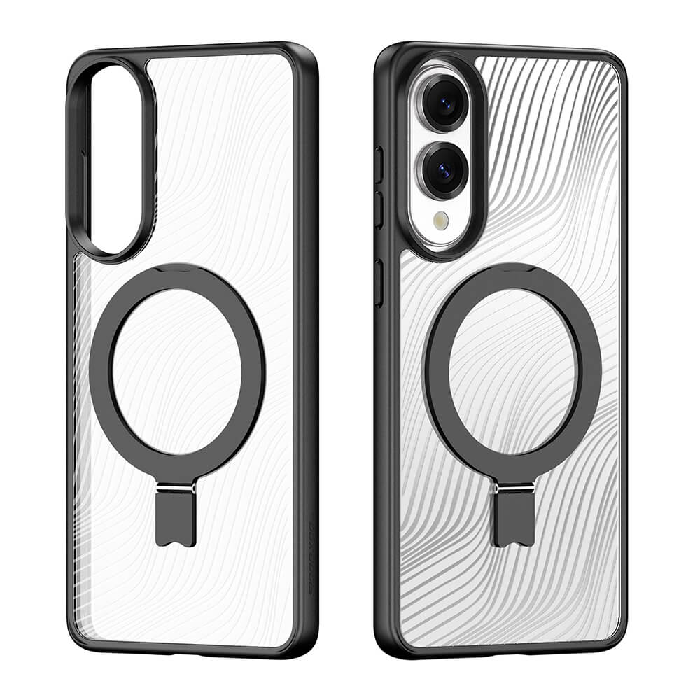 Dux Ducis Samsung Galaxy S25 Edge Aimo MagSafe Magnetic Stand Σκληρή Θήκη με Πλαίσιο Σιλικόνης και MagSafe - Black