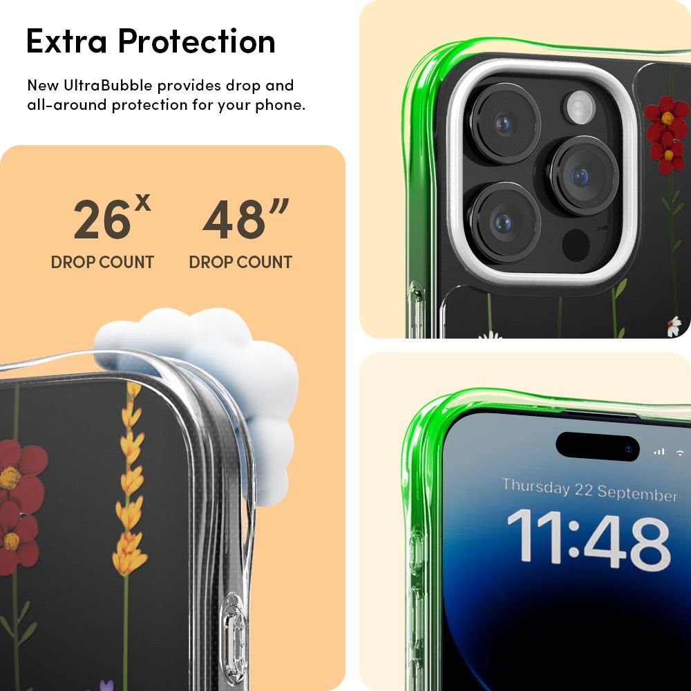 Spigen Cyrill iPhone 15 Pro Cecile Σκληρή Θήκη με Πλαίσιο Σιλικόνης - Flower Garden
