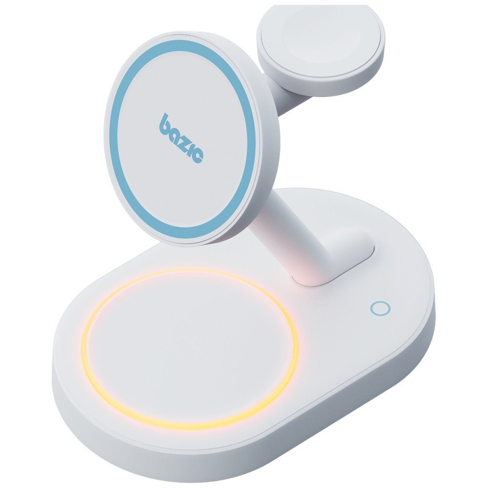 Energea 3in1 Ασύρματος Μαγνητικός Φορτιστής Qi2 MagSafe 15W - GoMag Station 2 - White