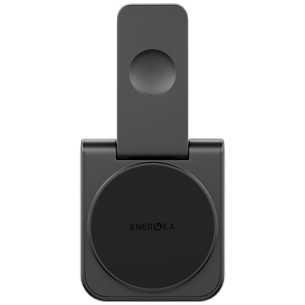 Energea Magduo - 2in1 Αναδιπλούμενος Ασύρματος Μαγνητικός Φορτιστής MagSafe - Grey