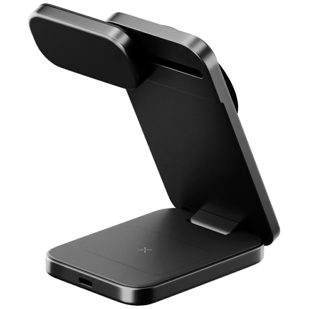 Energea MagTrio 2 - 3in1 Αναδιπλούμενος Ασύρματος Μαγνητικός Φορτιστής MagSafe 25W - Gunmetal