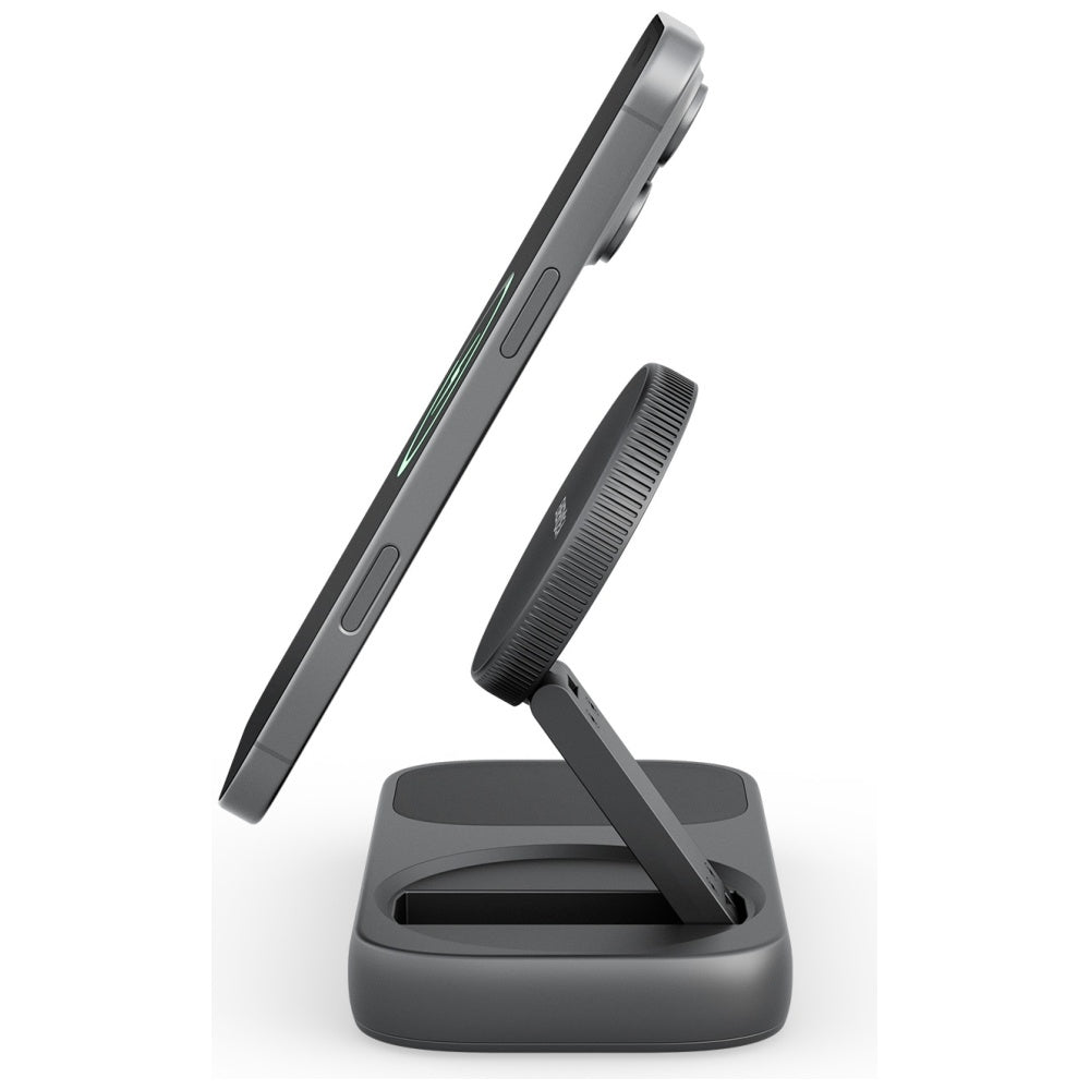 Energea WiDock Plus - 7in1 Ασύρματος Φορτιστής / Σταθμός Φόρτισης με 2 Θύρες USB με 2 Θύρες Type - C / Type - C Host PD και 1 Θύρα HDMI - Graphite