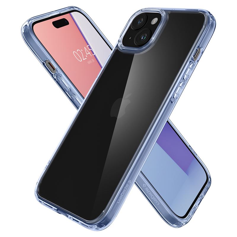 Spigen iPhone 15 Plus Ultra Hybrid Σκληρή Θήκη με Πλαίσιο Σιλικόνης - Sky Crystal