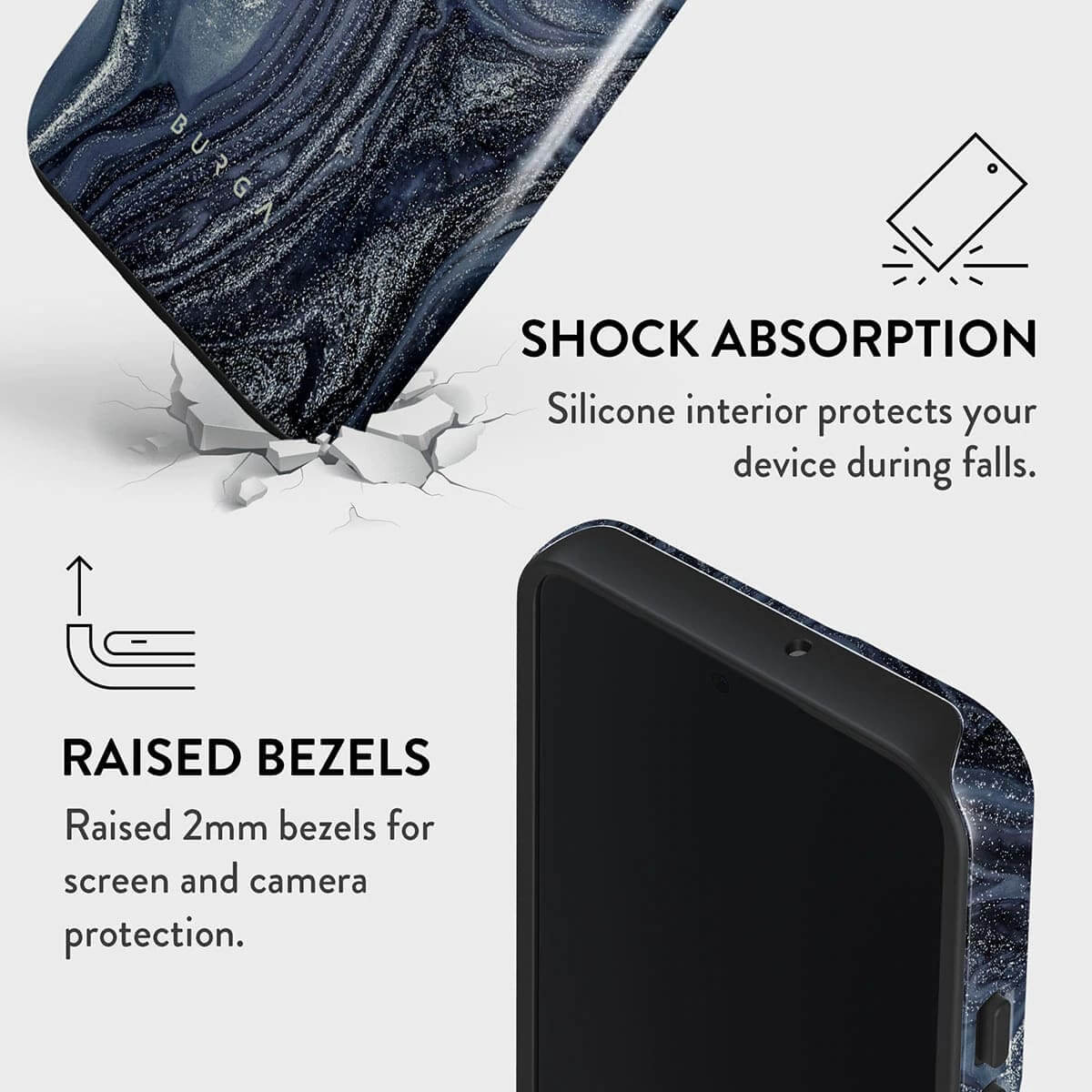 Burga Samsung Galaxy S22 Plus Fashion Tough Σκληρή Θήκη - Navy Trench