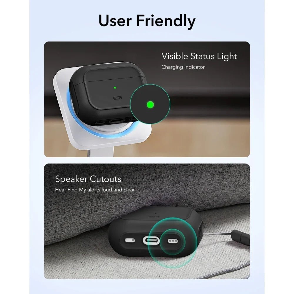 ESR AirPods Pro 3 - Θήκη από Σκληρό Πλαστικό και Σιλικόνη με MagSafe - Orbit Halolock - Black