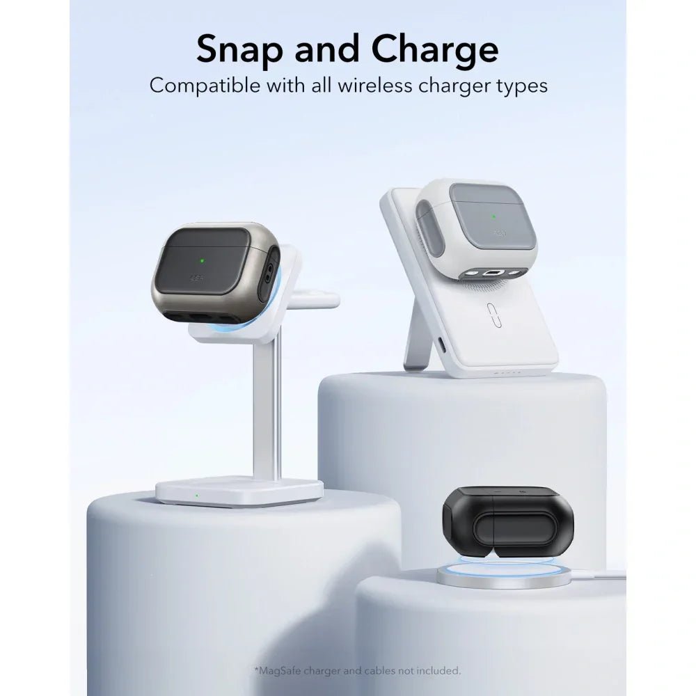 ESR AirPods Pro 3 - Θήκη από Σκληρό Πλαστικό και Σιλικόνη με MagSafe - Orbit Halolock - Titanium