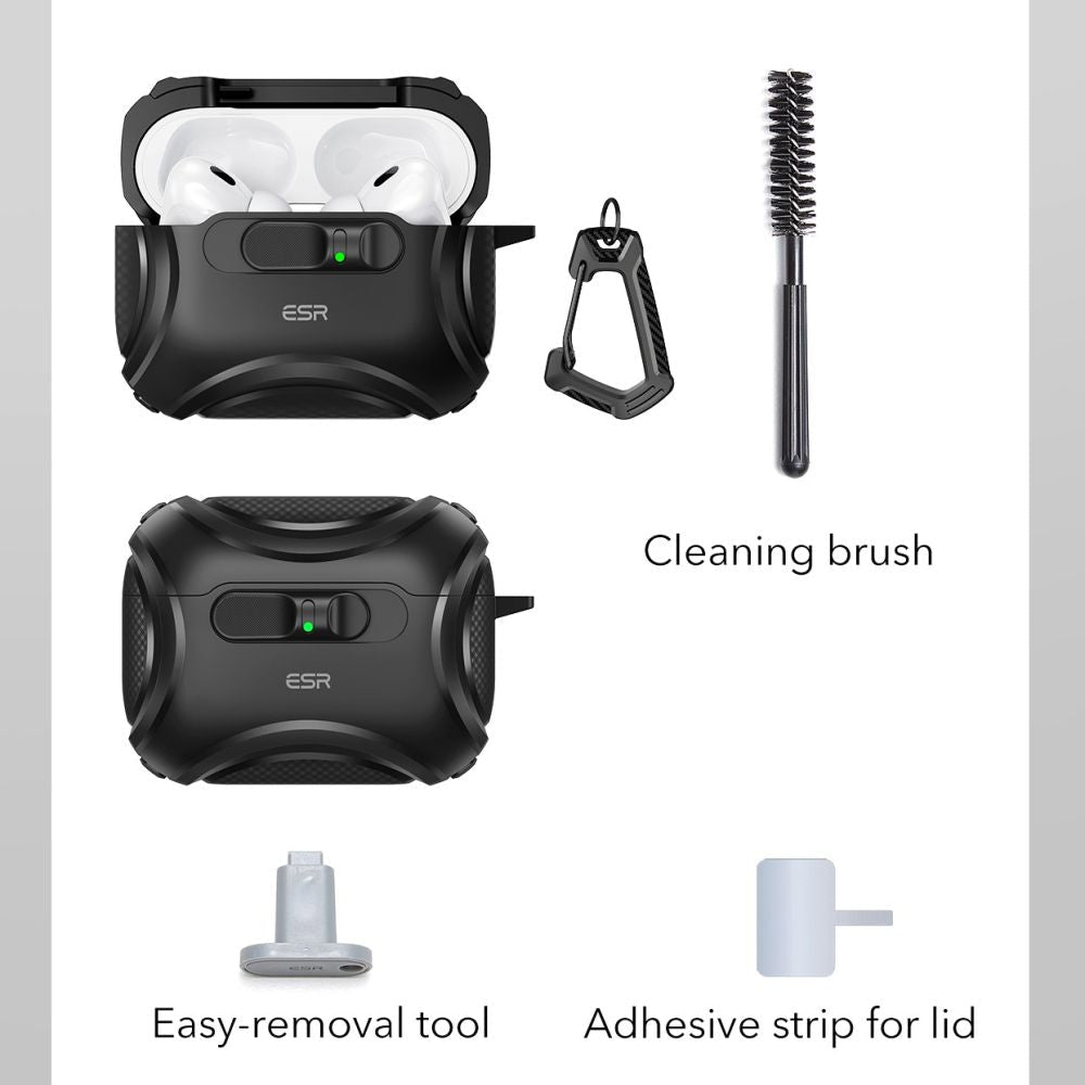 ESR AirPods Pro 3 Θήκη από Σκληρό Πλαστικό με MagSafe - Cyber Flicklock - Black