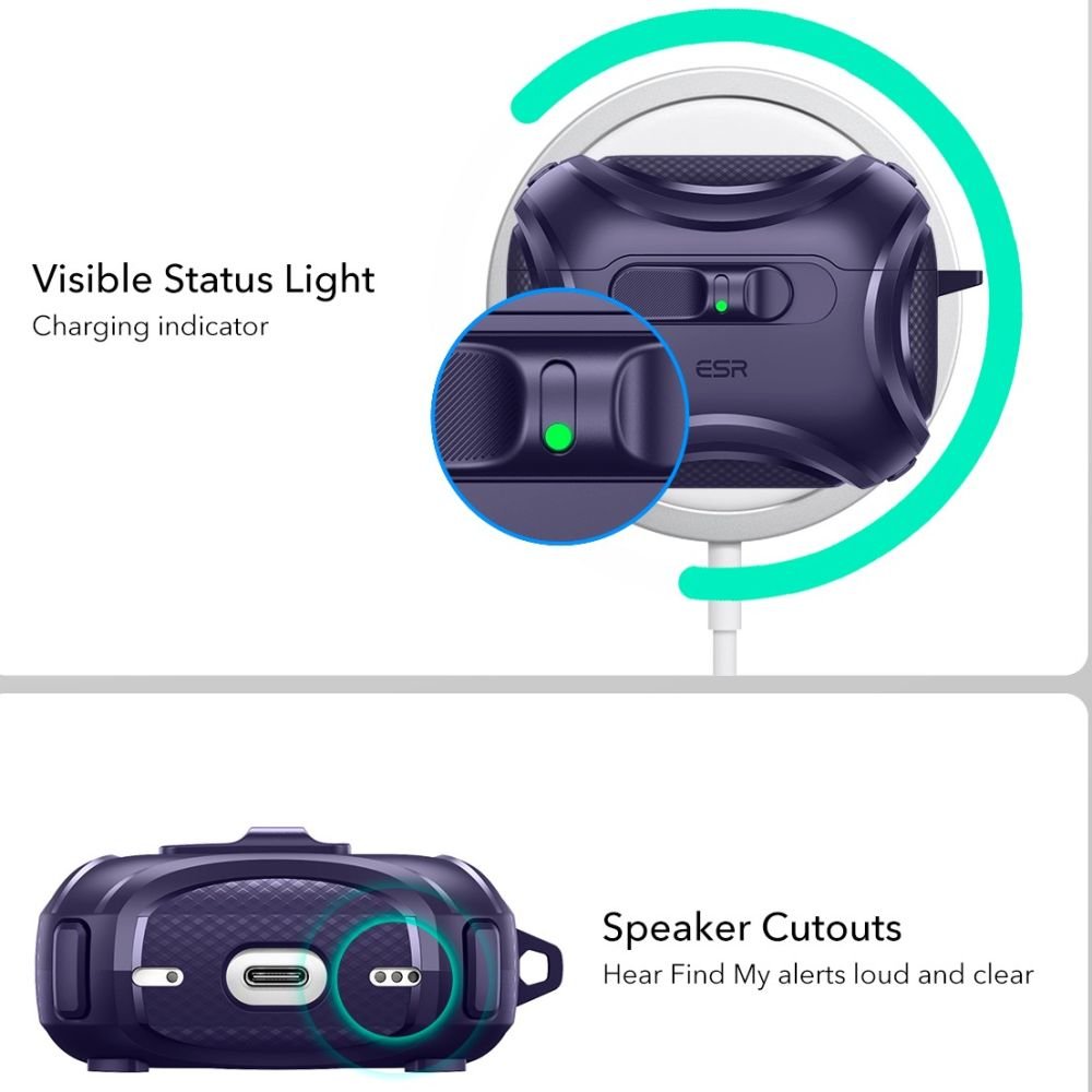 ESR AirPods Pro 3 Θήκη από Σκληρό Πλαστικό με MagSafe - Cyber Flicklock - Purple