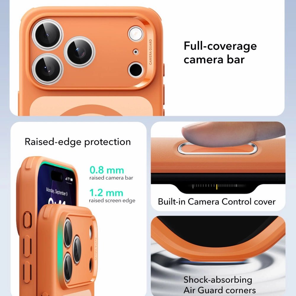 ESR iPhone 17 Pro - Classic Hybrid Halolock - Σκληρή Θήκη με Πλαίσιο Σιλικόνης και MagSafe - Frosted Orange
