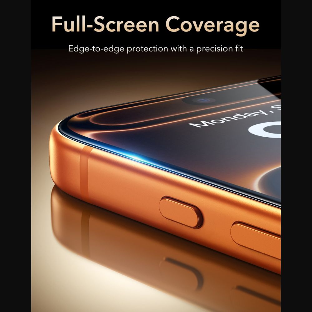 ESR iPhone 17 Pro / iPhone 18 Pro - Full Screen Αντιχαρακτικό Γυαλί Οθόνης - UltraFit Armorite Pro - Black