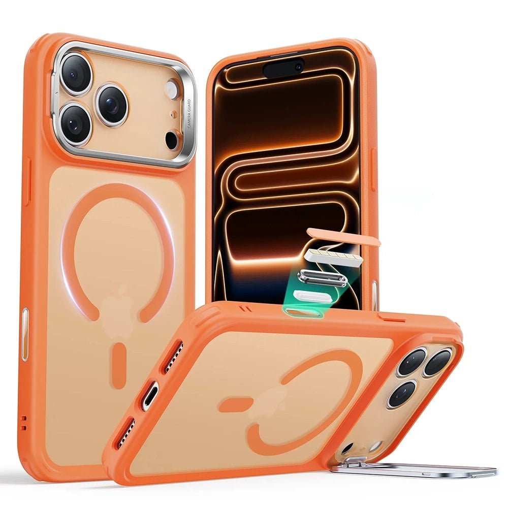 ESR iPhone 17 Pro Max - Σκληρή Θήκη με Πλαίσιο Σιλικόνης και Stand - Classic Hybrid HaloLock Kickstand - Frosted Orange