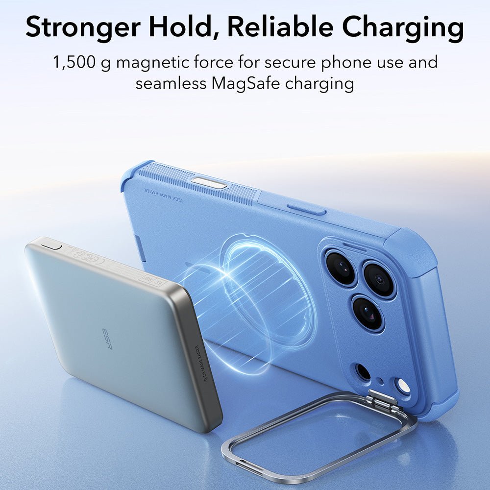 ESR iPhone 18 Pro / iPhone 17 Pro - Σκληρή Θήκη με Stand και MagSafe - Cyber Armor Kickstand - Light Blue