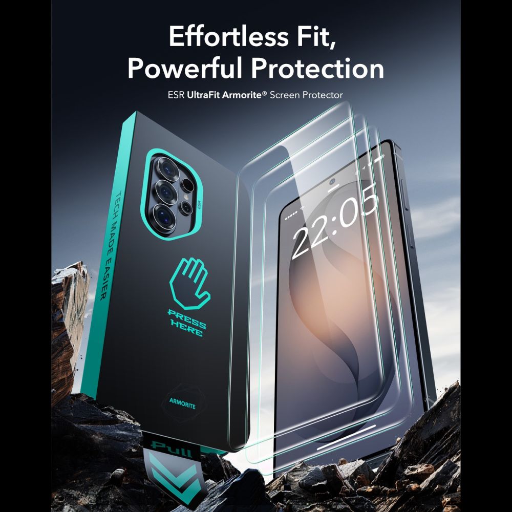 ESR Samsung Galaxy S26 Ultra - Αντιχαρακτικό Γυαλί Οθόνης - UltraFit Armorite - 2 Τεμάχια - Clear
