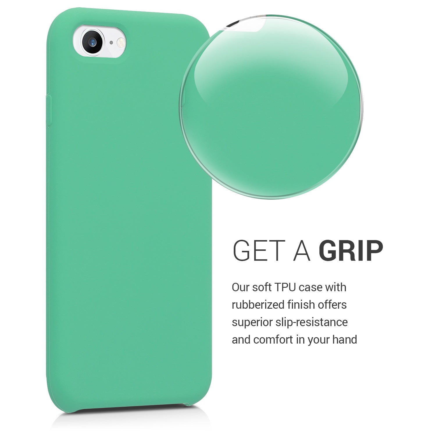 KW iPhone SE 2022 / SE 2020 / 7 / 8 Θήκη Σιλικόνης Rubber TPU - Peppermint Green - 40225.147