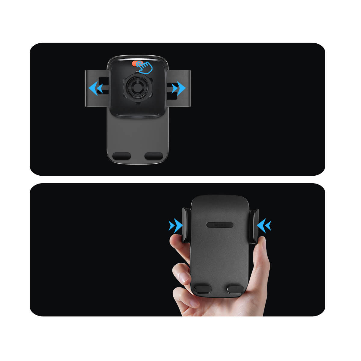 Baseus Easy Control Pro Universal Βάση Κινητού για Ταμπλό και Παρμπρίζ Αυτοκινήτου - Black - SUYK020001