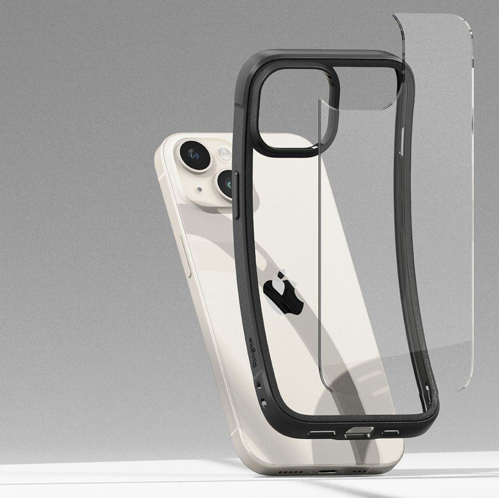 Ringke iPhone 15 Fusion Bold Σκληρή Θήκη με Πλαίσιο Σιλικόνης - Black / Διάφανη