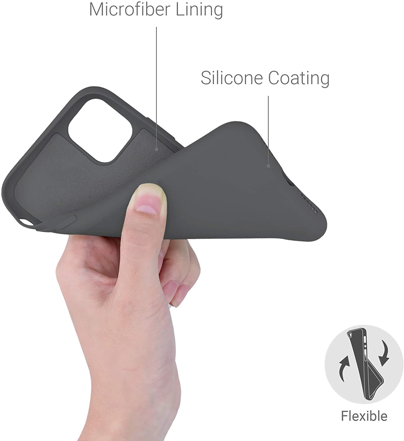 KW iPhone 11 Θήκη Σιλικόνης Rubberized TPU - Titanium Grey - 50791.155