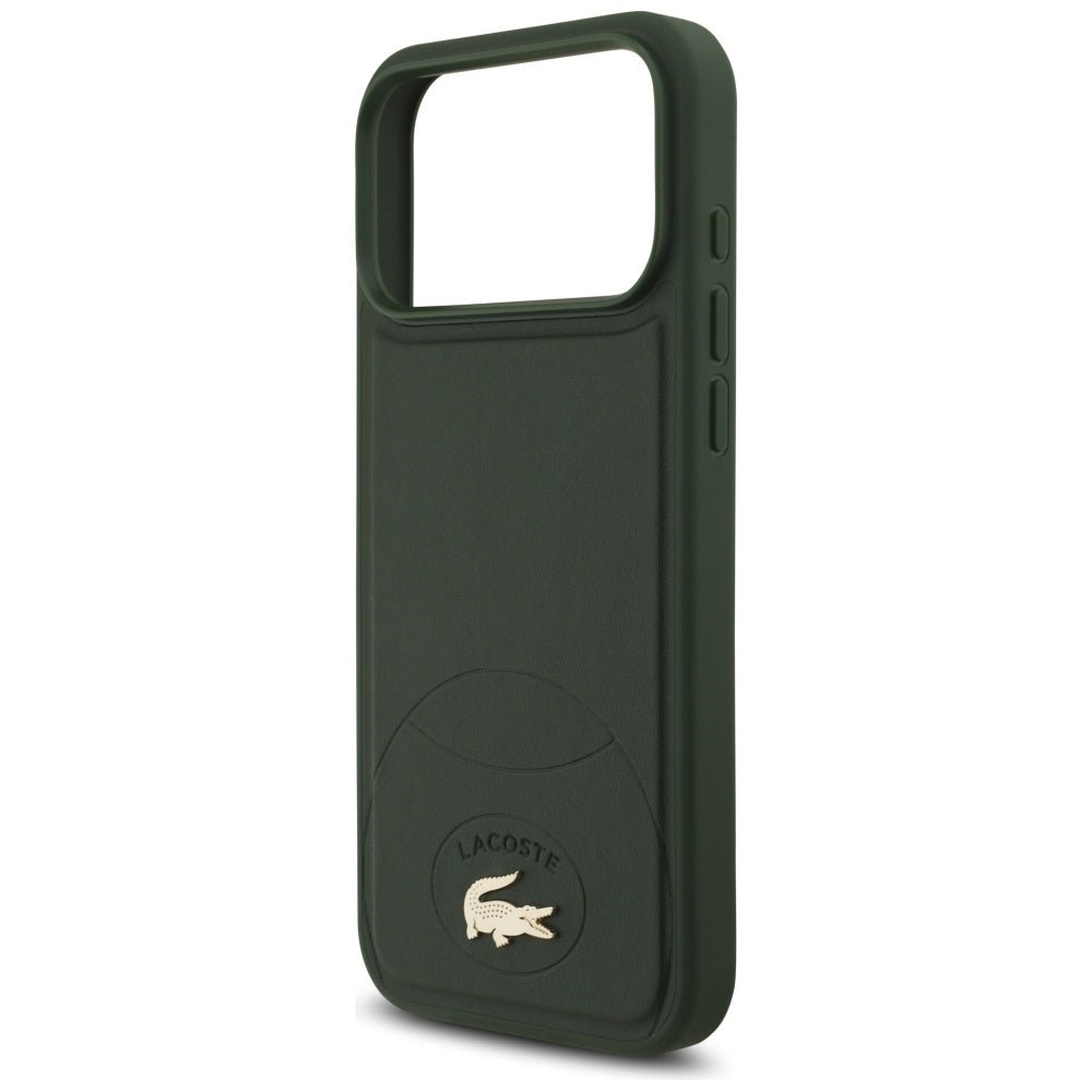 Lacoste iPhone 17 Pro Max - Bliss MagSafe - Σκληρή Θήκη με Πλαίσιο Σιλικόνης και Επένδυση Οικολογικού Δέρματος - Green