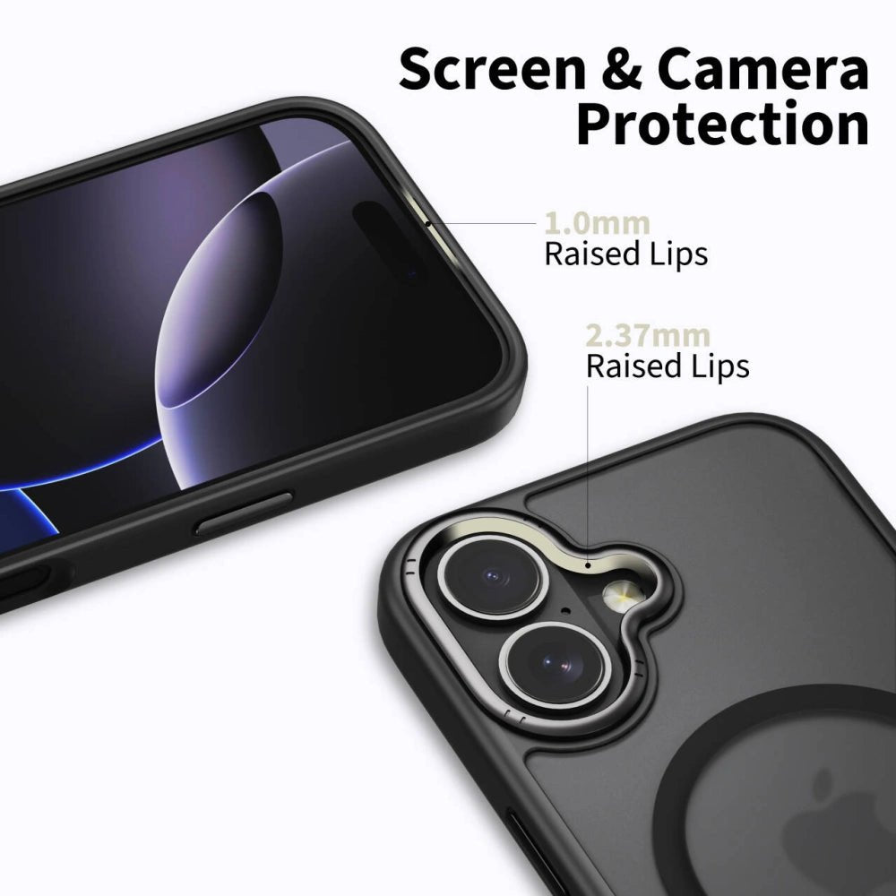 Tech - Protect iPhone 17 MagEdge - Σκληρή Θήκη με Πλαίσιο Σιλικόνης και MagSafe - Matte Black / Gunmetal