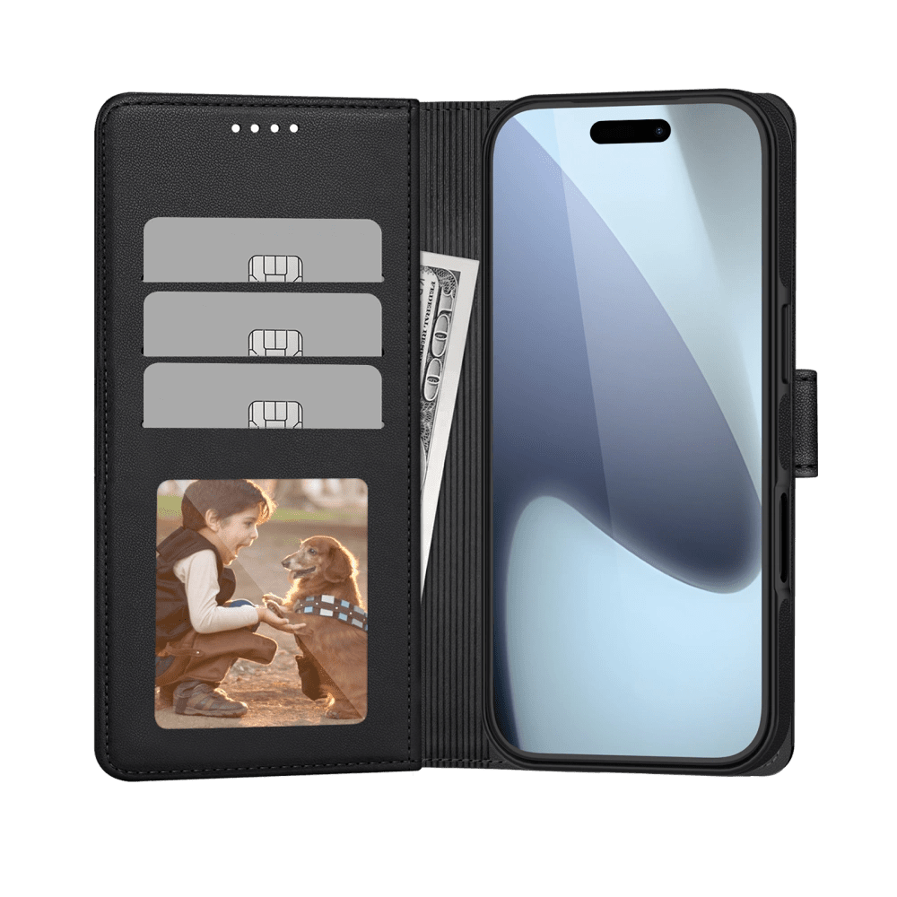 Tech - Protect iPhone 17 Θήκη Πορτοφόλι Stand από Δερματίνη με Αποσπώμενη θήκη MagSafe - Matte Black