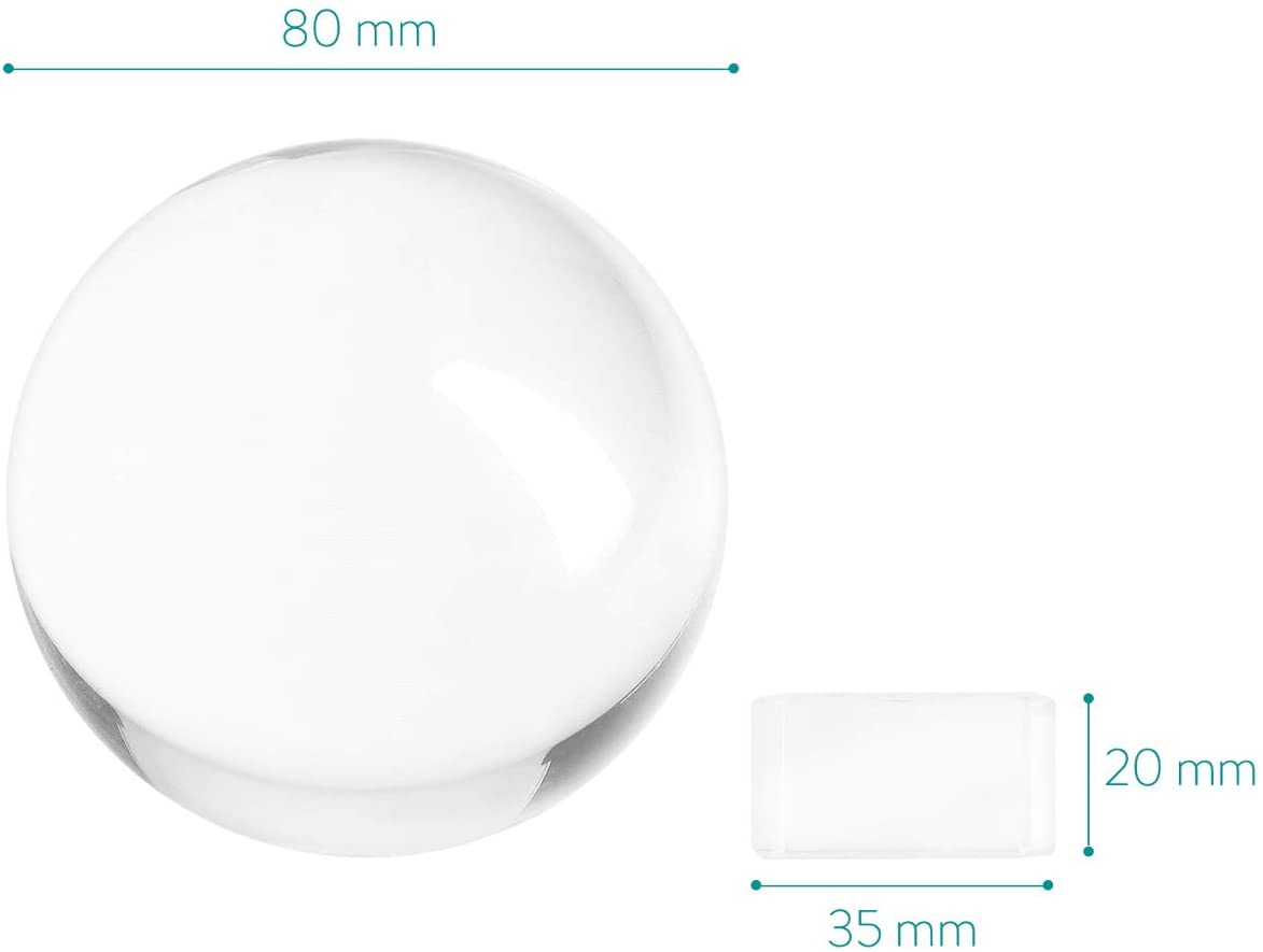 Navaris Glass Photo Ball Κρυστάλλινη Σφαίρα - 80mm - Clear - 42864