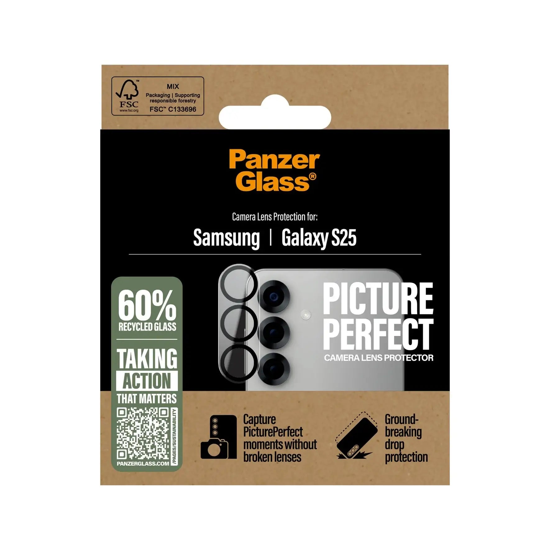 PanzerGlass Samsung Galaxy S25 Picture Perfect Αντιχαρακτικό Γυαλί για την Κάμερα - Διάφανο