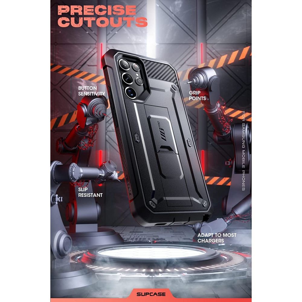 Supcase Samsung Galaxy S22 Ultra Unicorn Beetle Pro Σκληρή Θήκη με Stand - Black