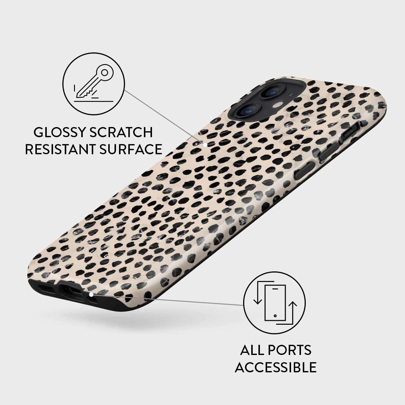 Burga iPhone 12 / 12 Pro Fashion Tough Σκληρή Θήκη - Almond Latte