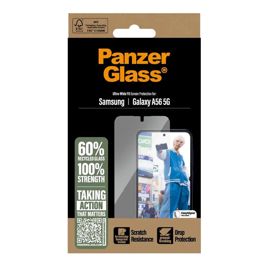 PanzerGlass Samsung Galaxy A56 5G - Ultra - Wide Fit Easy Aligner Case Friendly Αντιχαρακτικό Γυαλί Οθόνης - Διάφανο