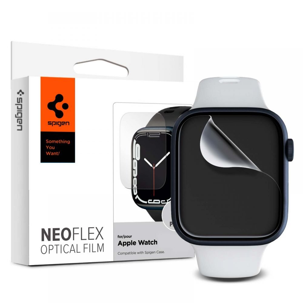 Spigen Προστασία Οθόνης Apple Watch 6/7/8/9 - SE (1/2/3) - 44/45mm - Neo Flex Προστατευτική Μεμβράνη Οθόνης - 3 Τεμάχια - Clear