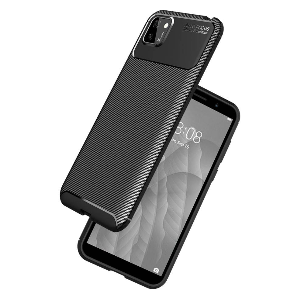 OEM Huawei Y5p / Honor 9S Θήκη Σιλικόνης TPU Beatles Carbon Fiber - Black