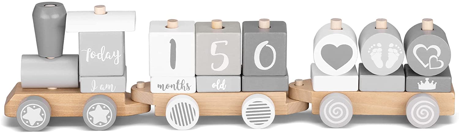 Navaris Ξύλινο Τρενάκι - Grey - 52345.05