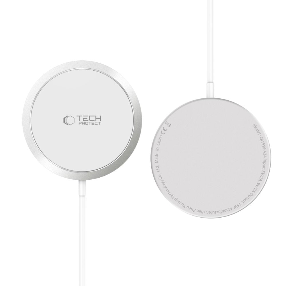 Tech - Protect QI15W - A34 15W Ασύρματος Φορτιστής MagSafe με Καλώδιο Type - C - White
