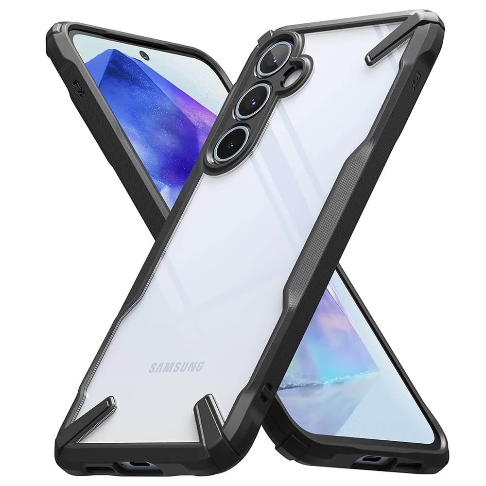 Ringke Samsung Galaxy A55 5G - Fusion X - Σκληρή Θήκη με Πλαίσιο Σιλικόνης - Black