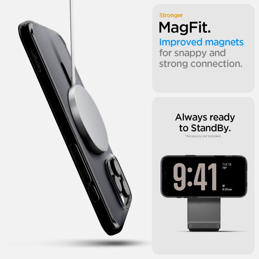 Spigen iPhone 16 Pro Max Ultra Hybrid T Mag Σκληρή Θήκη με Πλαίσιο Σιλικόνης με MagSafe - Frost Black