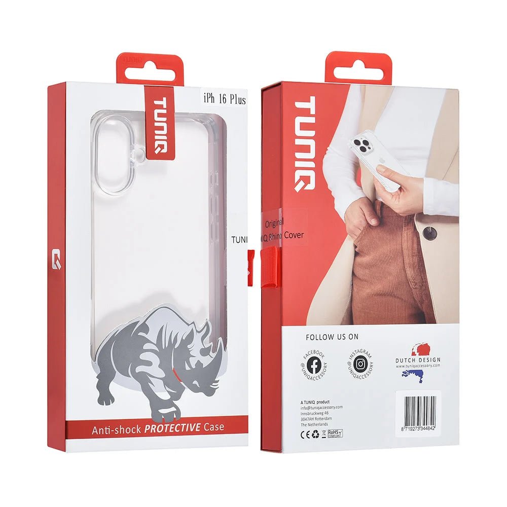 Tuniq iPhone 16 Plus Θήκη Σιλικόνης με Ενισχυμένες Γωνίες - Διάφανη